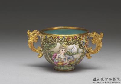 图片[2]-Gold cup with painted enamel decor, Qing dynasty, Qianlong reign (1736-1795)-China Archive